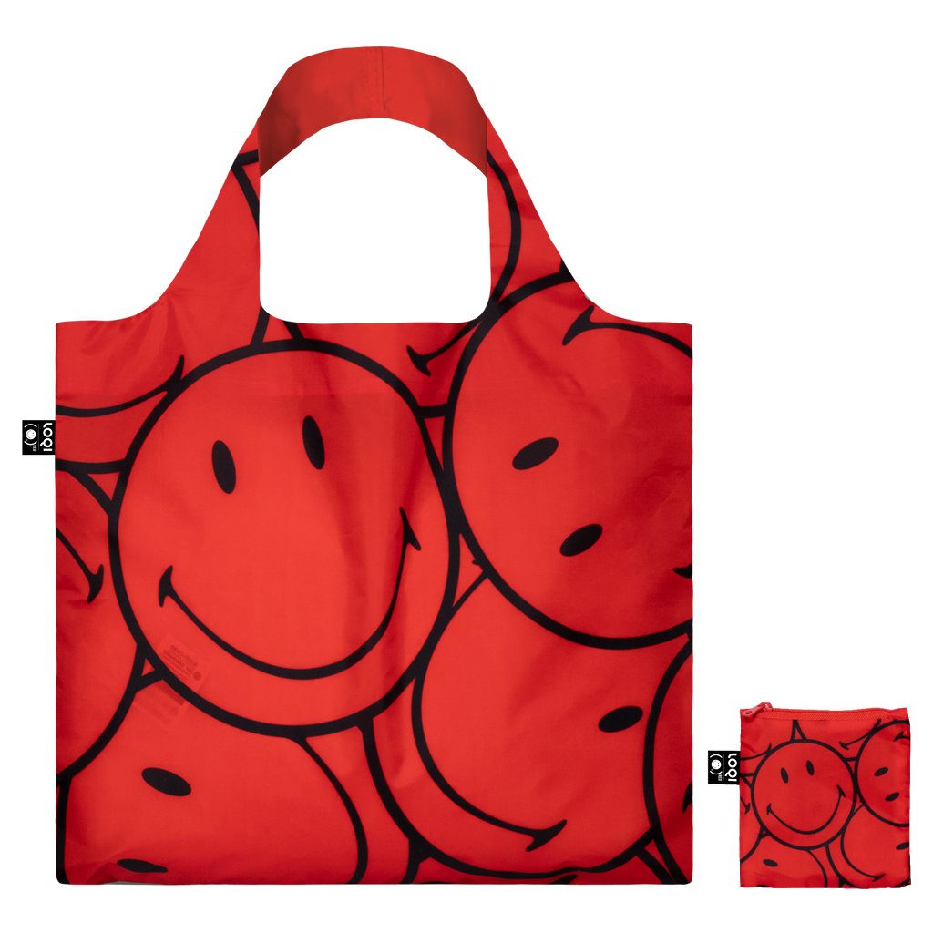 SMILEY (RED) Lucky Red Recycled Bag