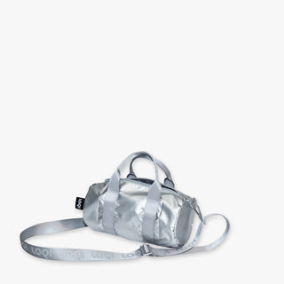 METALLIC Silver Small Weekender