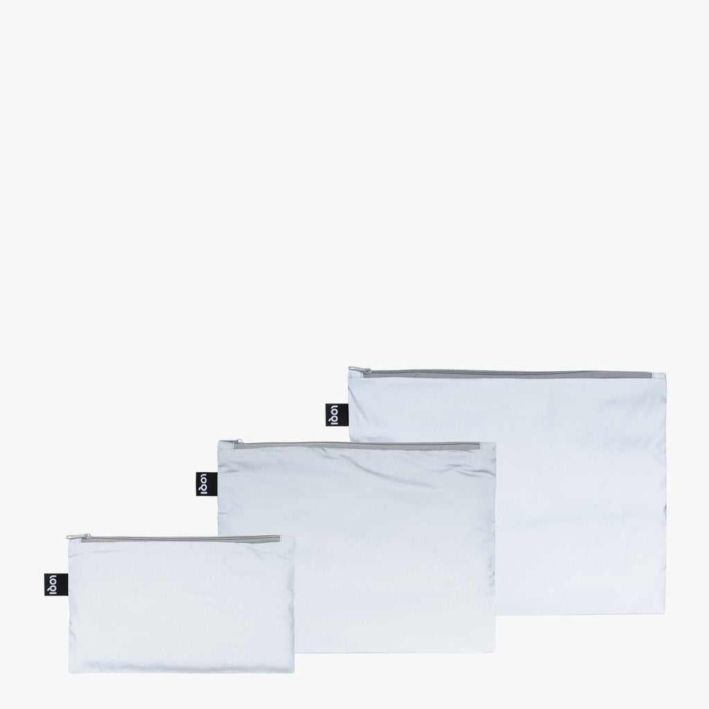 Loqi Metallic Contrast Color Zip Pocket (Pack Of 3