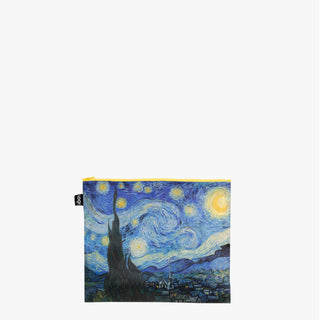 VINCENT VAN GOGH Starry Night, Wheatfield, Irises Recycled Zip Pockets