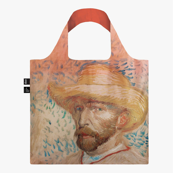 Self-Portrait with a Straw Hat, Vincent van Gogh Large organic tote bag 