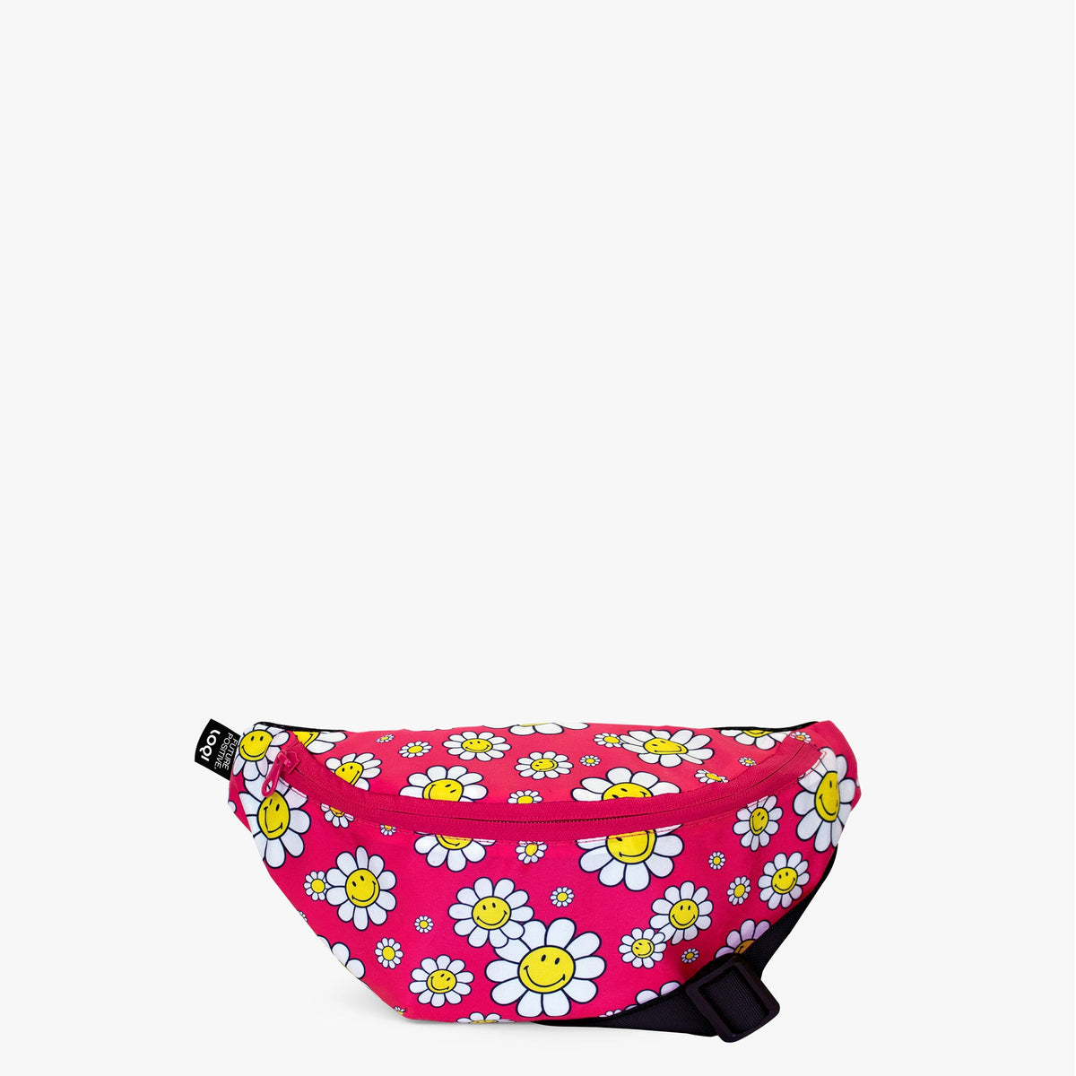 SMILEY Flowers Raspberry Recycled Bumbag