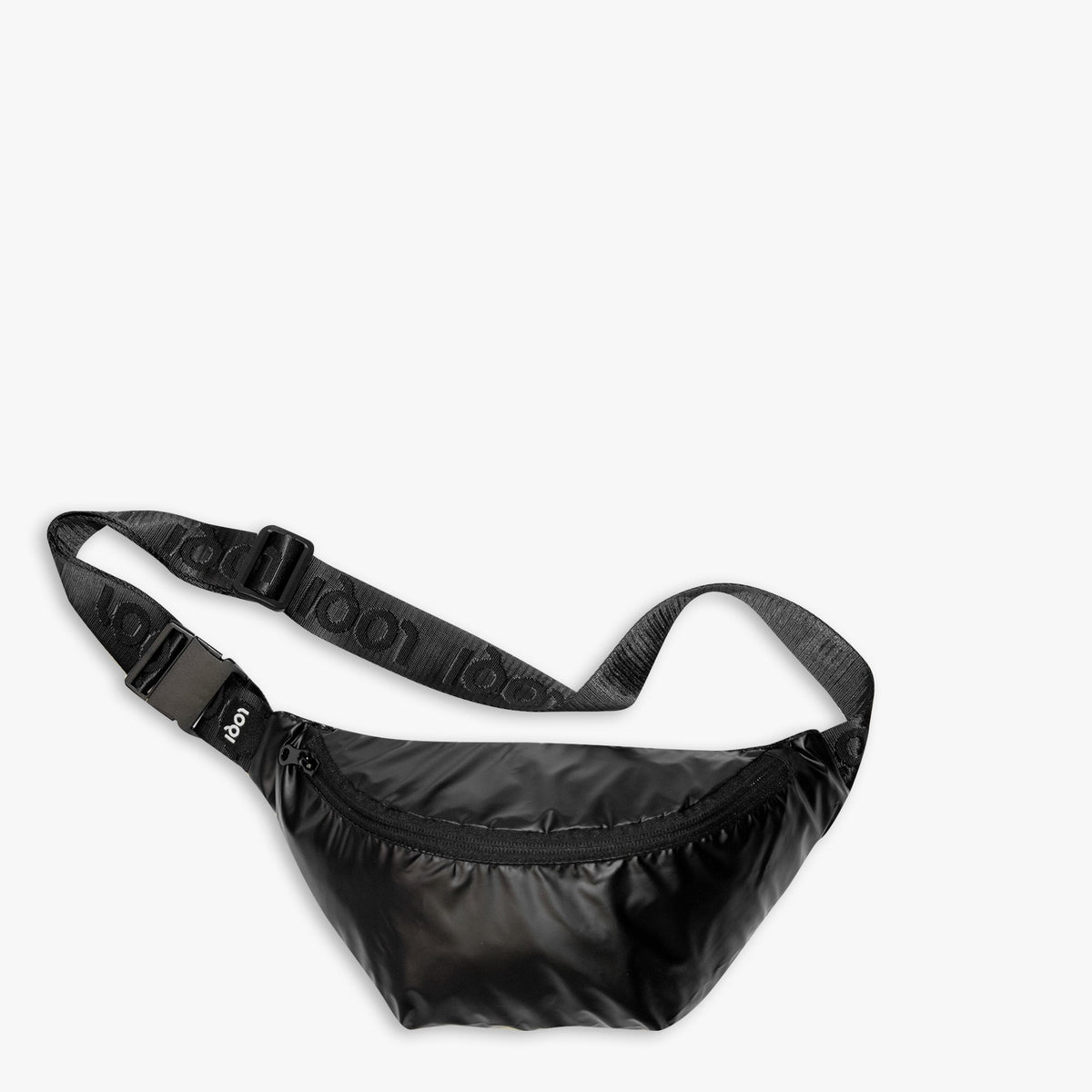 METALLIC Black Bumbag