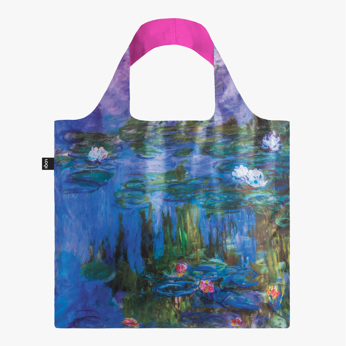 CLAUDE MONET Water Lilies Neon Pink Recycled Bag