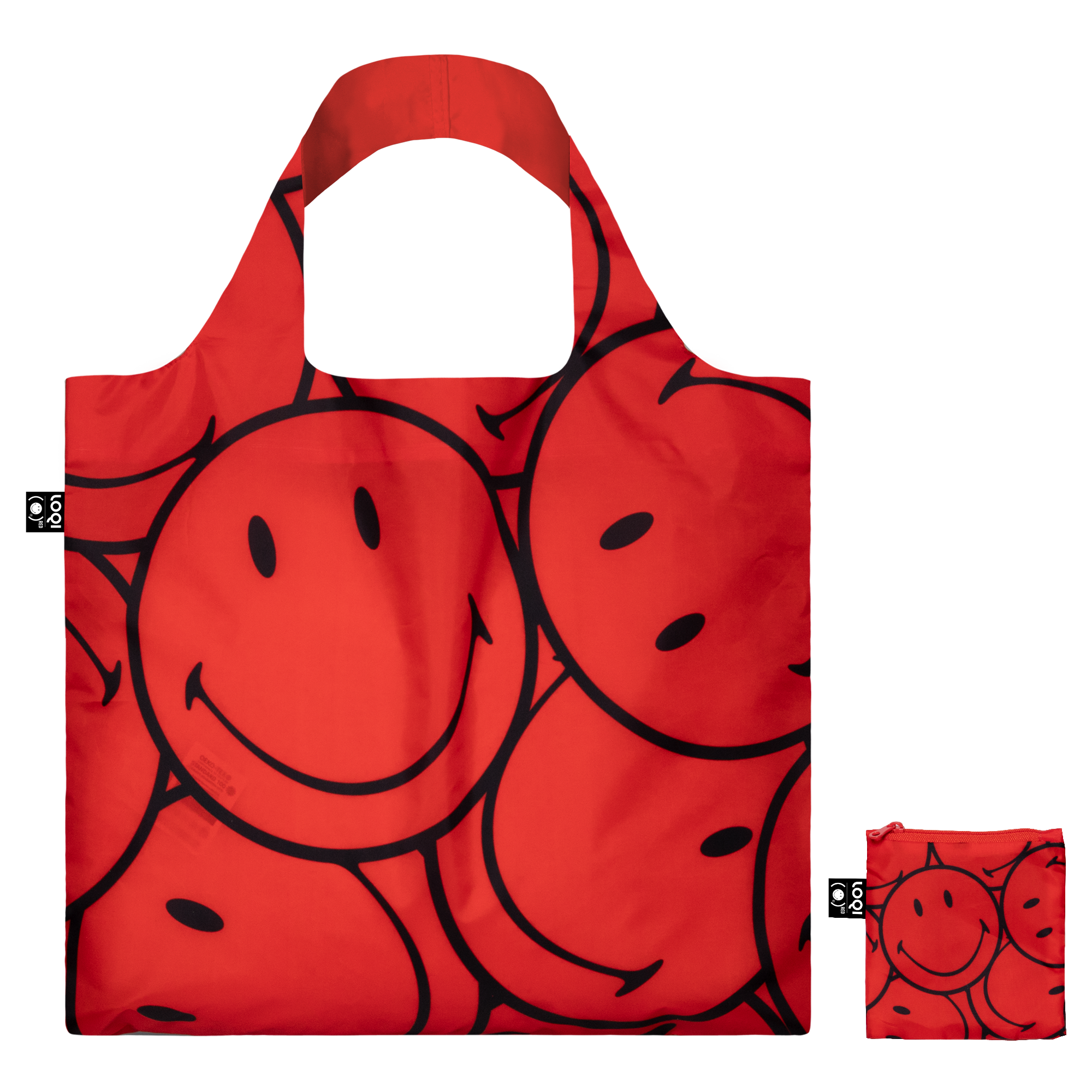 SMILEY (RED) Lucky Red Recycled Bag
