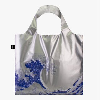 KATSUSHIKA HOKUSAI The Great Wave Silver Metallic Bag