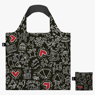 KEITH HARING Black Pattern Recycled Bag