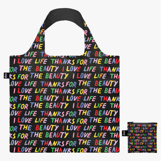 LOVE LIFE Black Recycled Bag