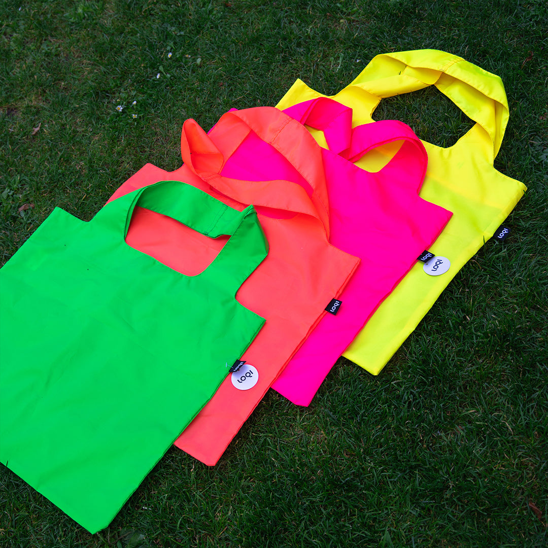 Neon Dark Orange Recycled Bag