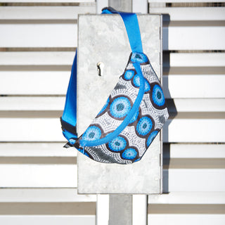 KIRSTEN  NANGALA EGAN Water Dreaming Blue Recycled Bumbag