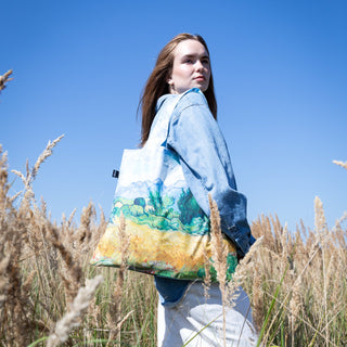 VINCENT VAN GOGH A Wheatfield with Cypresses Recycled Bag