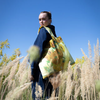 VINCENT VAN GOGH Sunflowers in a Vase Recycled Bag