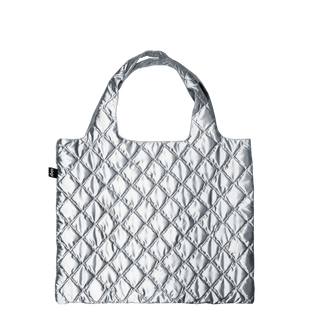METALLIC Silver Puffy Medium Bag