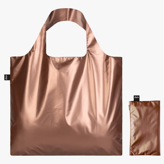 METALLIC Rose Gold Bag with Zip Pocket