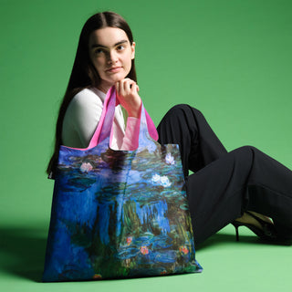 CLAUDE MONET Water Lilies Neon Recycled Bag