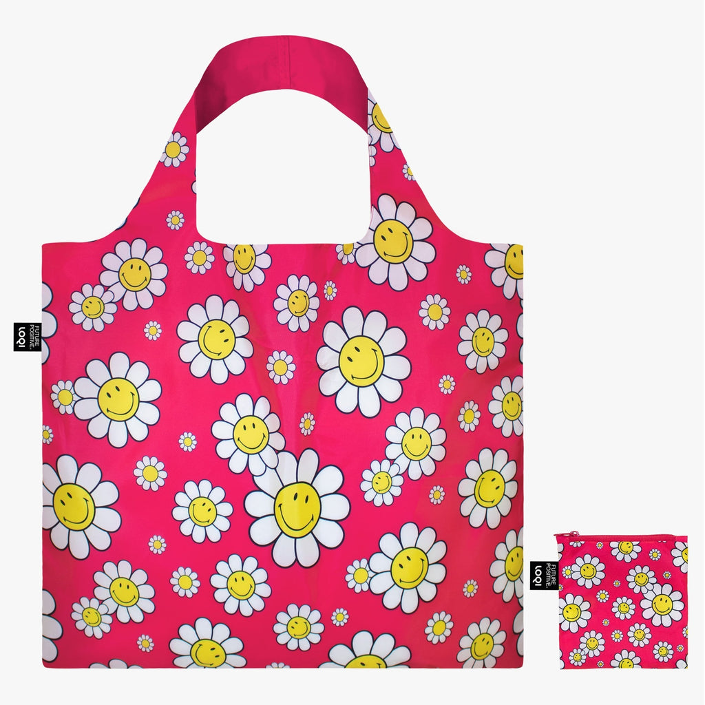 SMILEY Flowers Raspberry Recycled Bag – LOQI