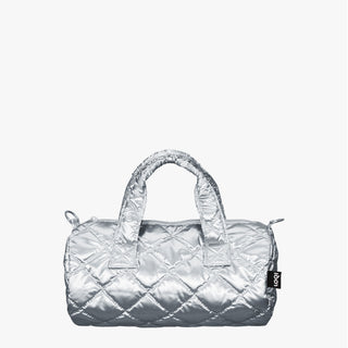 METALLIC Silver Puffy Medium Weekender