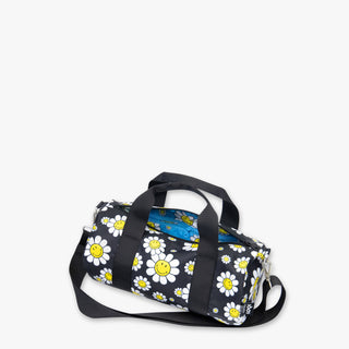 SMILEY Flowers Black Recycled Medium Weekender