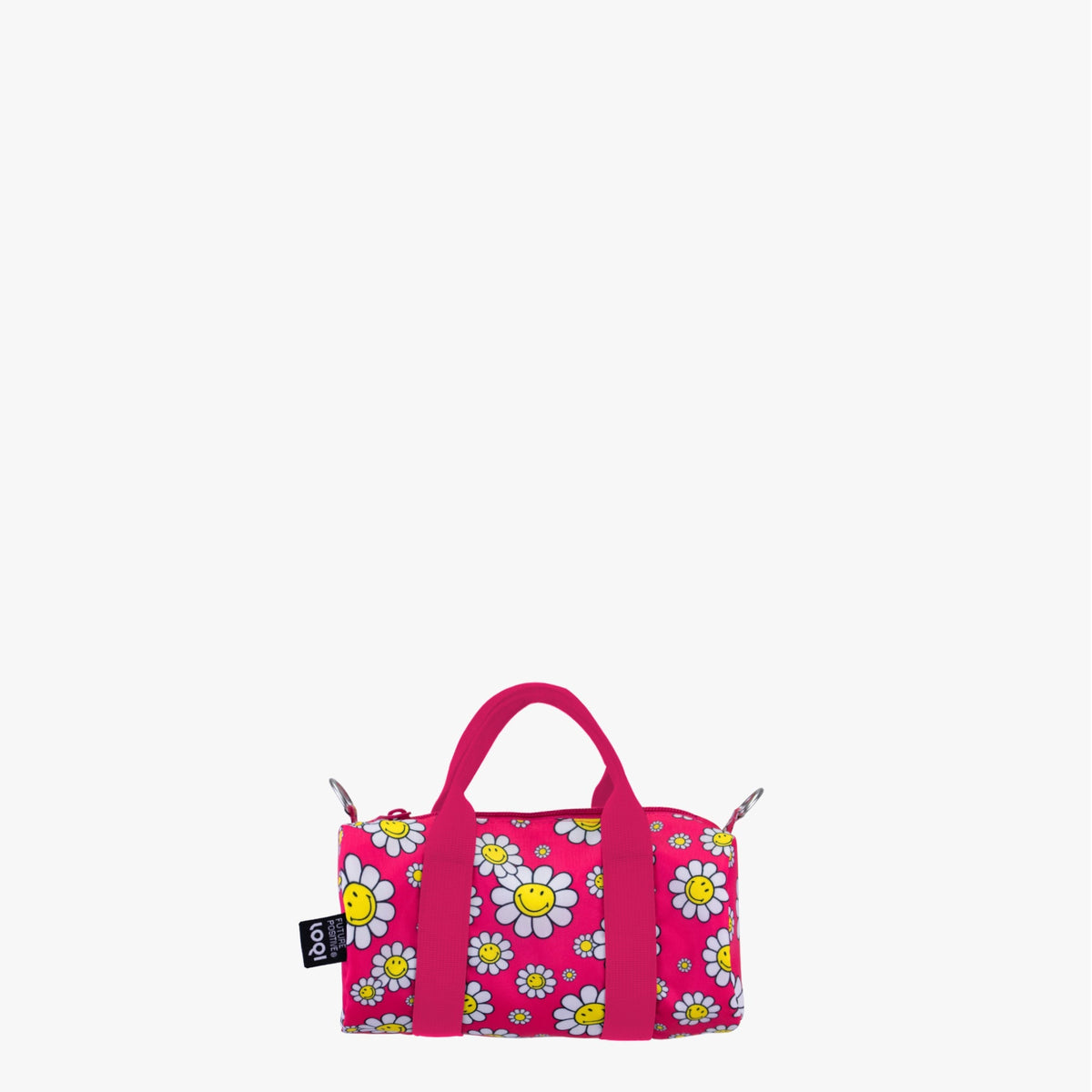 SMILEY Flowers Raspberry Recycled Small Weekender