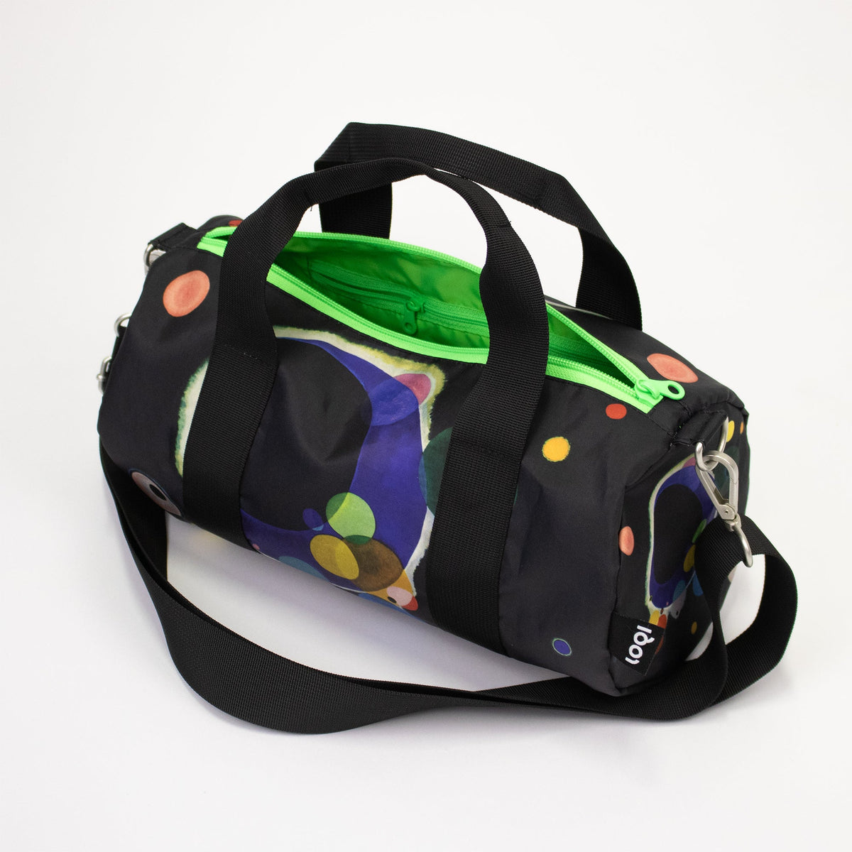 WASSILY KANDINSKY Several Circles Neon Green Recycled Medium Weekender