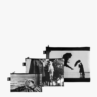 ELLIOTT ERWITT Eiffel Tower, Dog Jumping and California Kiss Zip Pockets