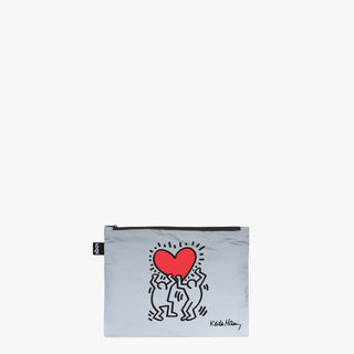 KEITH HARING Dog, Heart, Love Reflective Zip Pockets