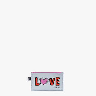 KEITH HARING Dog, Heart, Love Reflective Zip Pockets