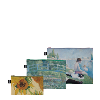 IMPRESSIONISM Seurat, Monet, Van Gogh Recycled Zip Pockets