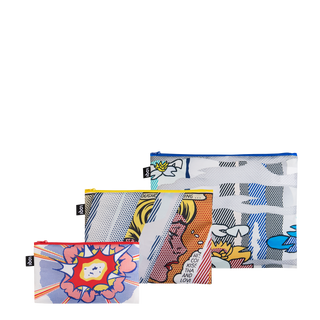 ROY LICHTENSTEIN Lily Pond, Reflections on Girl, Explosion Recycled Zip Pockets