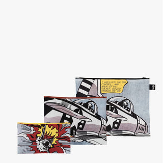 ROY LICHTENSTEIN Whaam! Recycled Zip Pockets