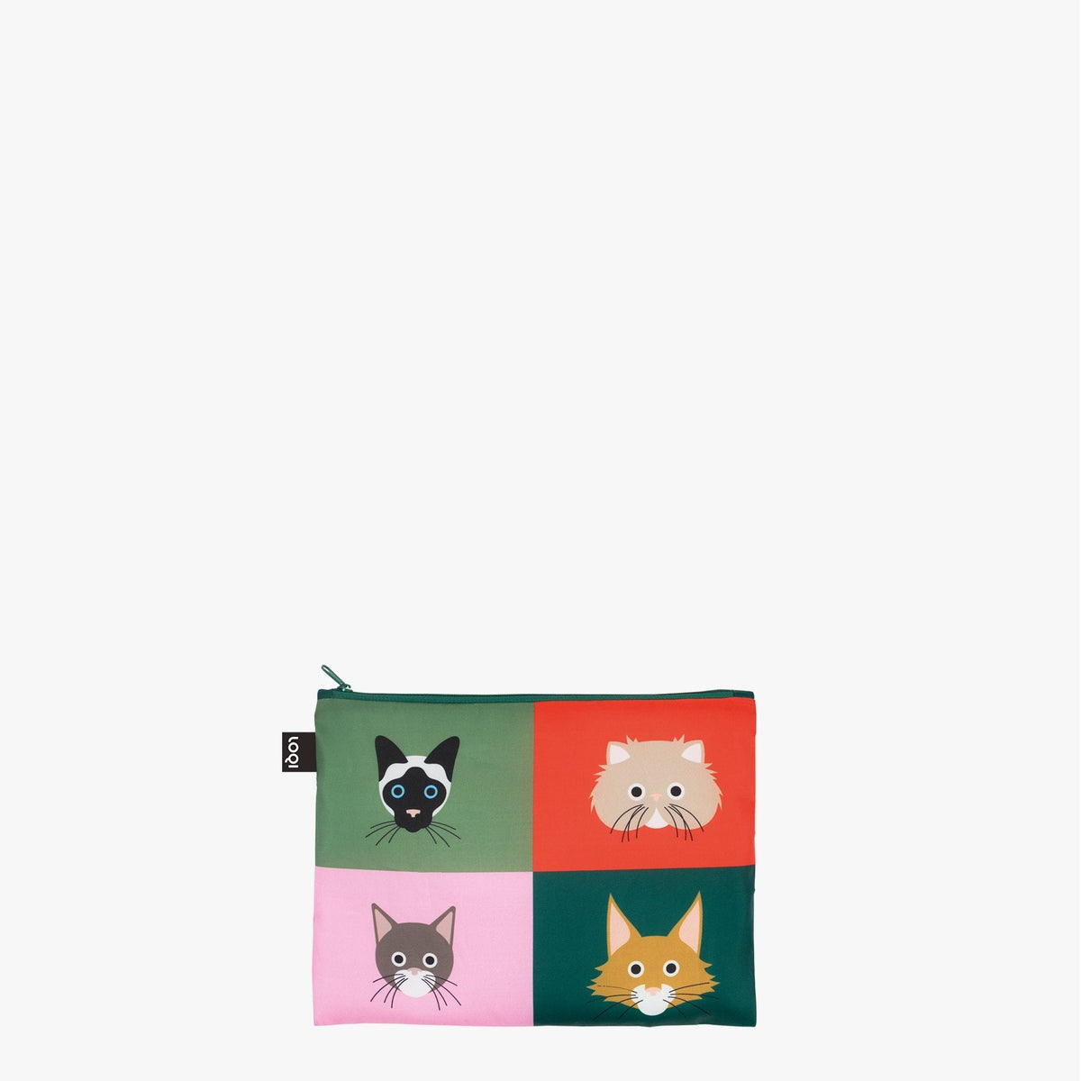 LOQI Stephen Cheetham Cats &amp; Dogs Zip Pockets Midi