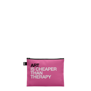 SIDE EFFECTS Art Knows No Borders, Art is Cheaper than Therapy, Art May Cause Addiction Recycled Zip Pockets