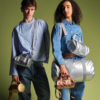 METALLIC Silver Weekender