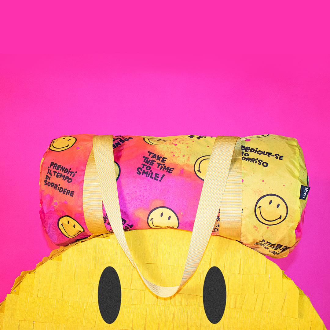 LOQI Smiley Time to Smile Collectors Edition Recycled Weekender