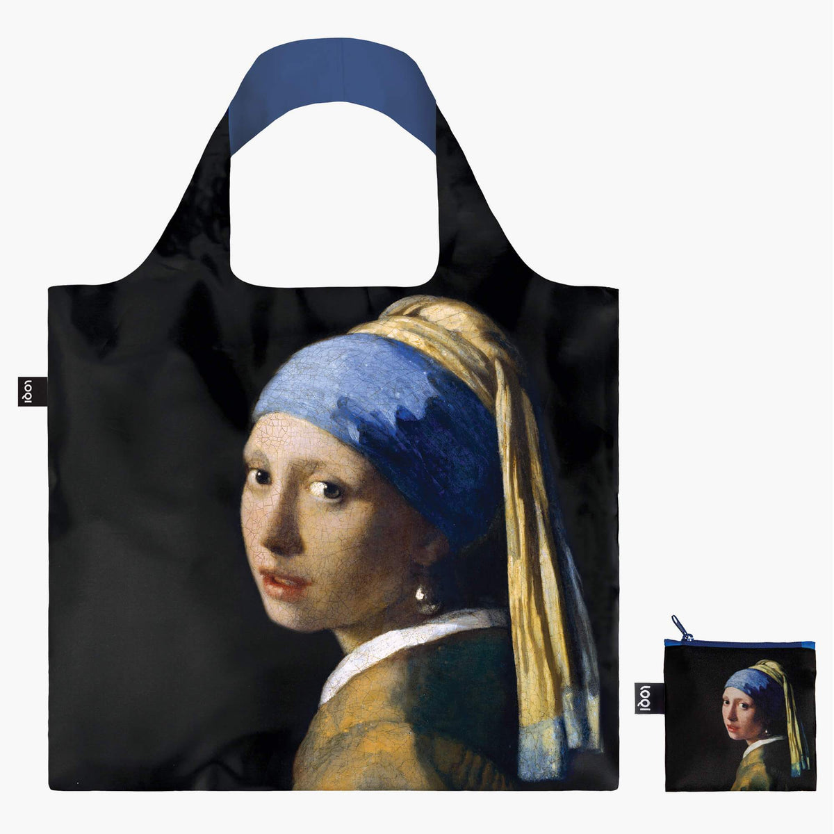 LOQI Johannes Vermeer Girl with a Pearl Earring, c.1665 Bag with zip pocket