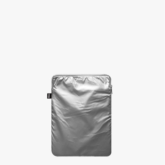 Metallic Matt Silver Rose Gold Weekender Bag | Gold Tote Bags Online | LOQI WE.SI.GO