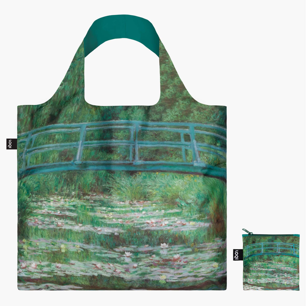 LOQI Claude Monet The Japanese Footbridge Bag with zip pocket