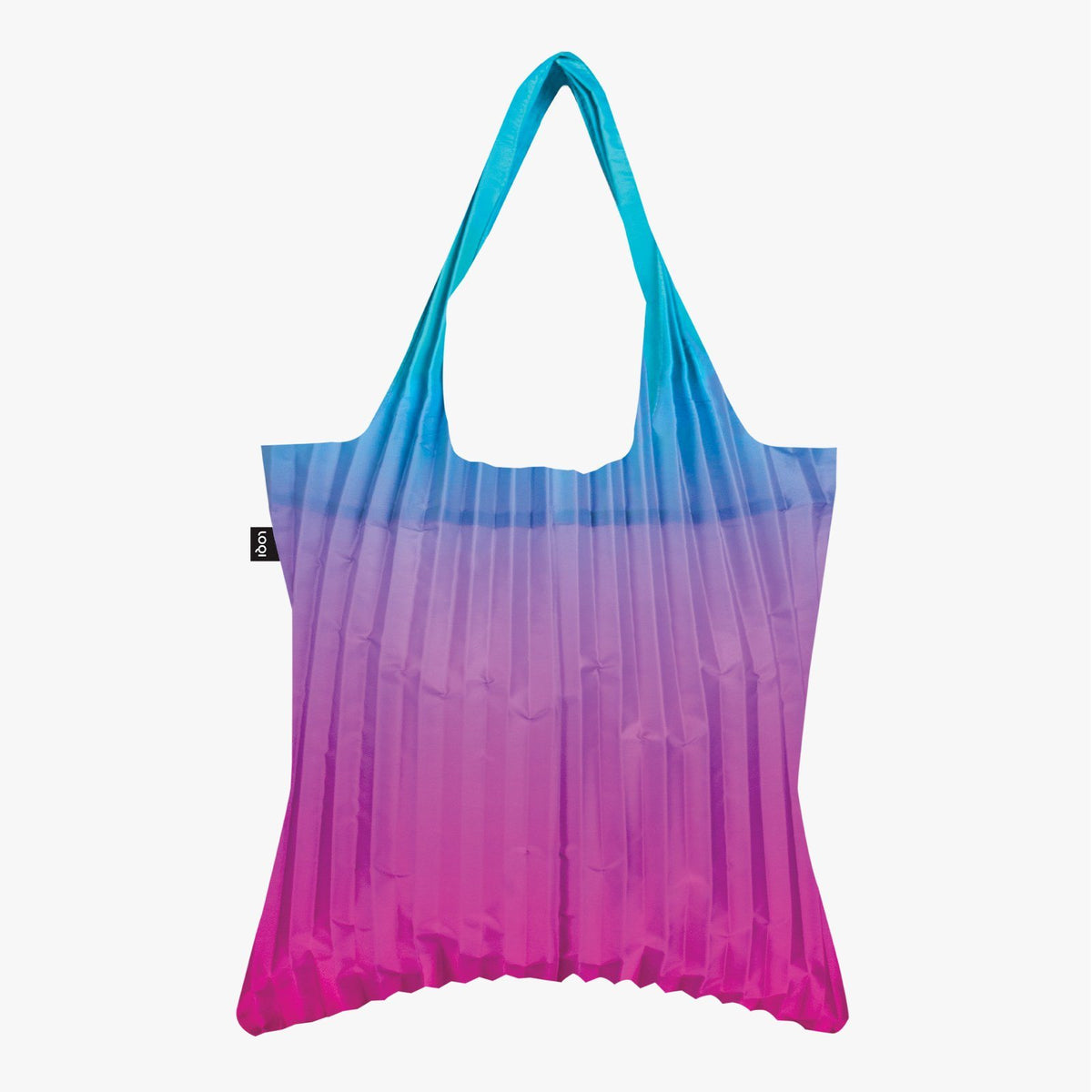 LOQI Pleated Rainbow Blue Bag
