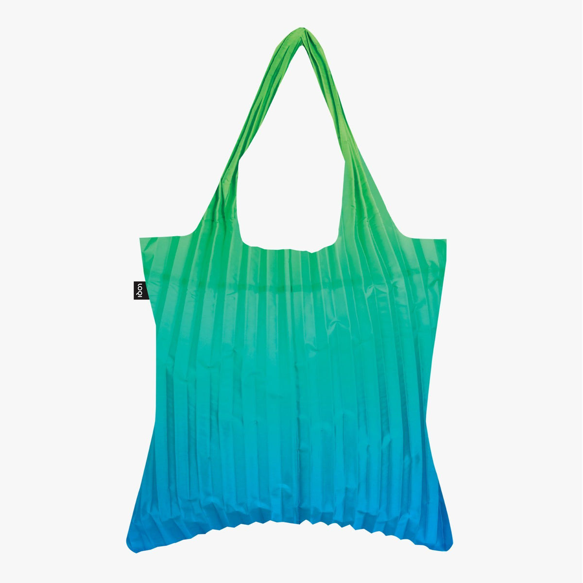 LOQI Pleated Rainbow Green Bag