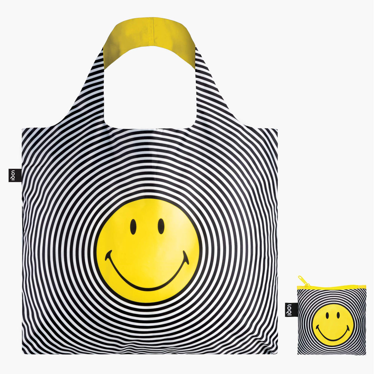 LOQI Smiley Bag with zip pocket