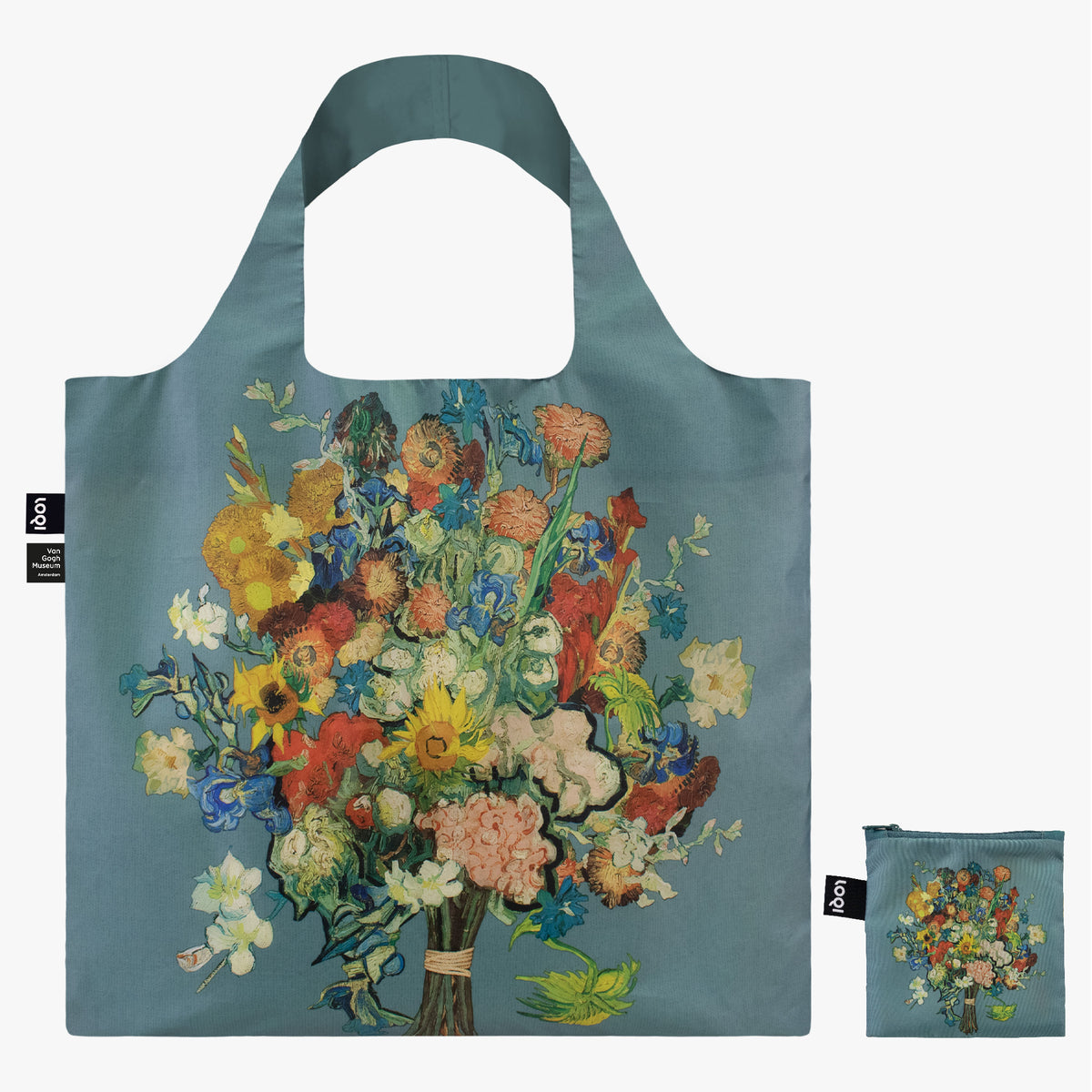 Flower Pattern Blue Bag