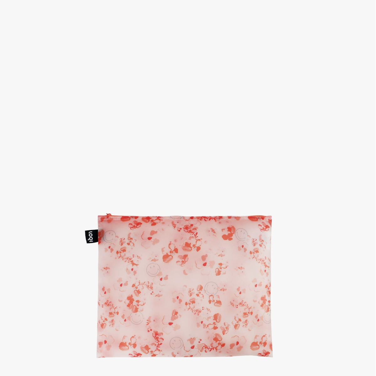 Transparent Milky Blossom Zip Pockets